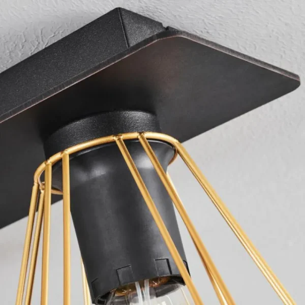 hofstein Plafonnier Cenova Noir, 3 lumières* Lampes Modernes