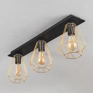 hofstein Plafonnier Cenova Noir, 3 lumières* Lampes Modernes