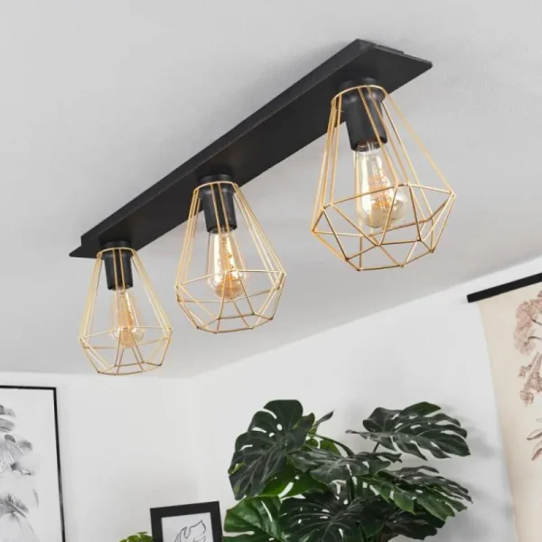 hofstein Plafonnier Cenova Noir, 3 lumières* Lampes Modernes