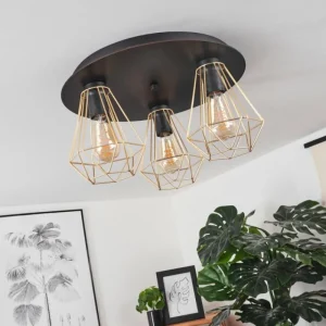 hofstein Plafonnier Cenova Noir, 3 lumières* Lampes Modernes