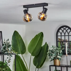 hofstein Plafonnier Cevio Noir, 2 lumières* Lampes Modernes