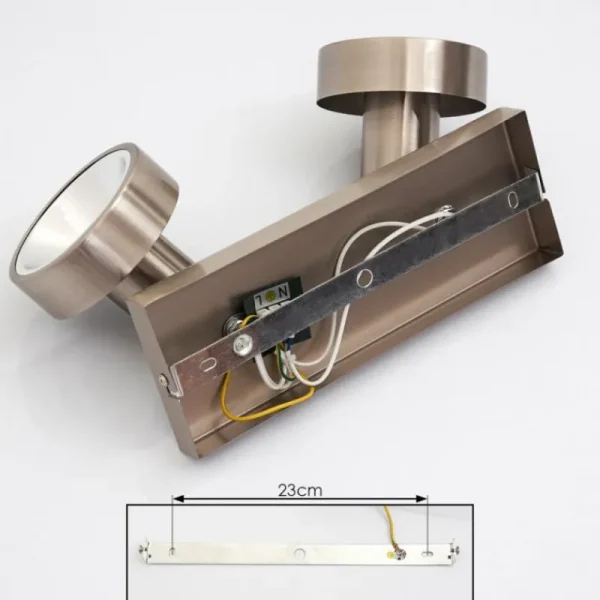hofstein Plafonnier Chagres Nickel mat, 2 lumières* Lampes En Verre