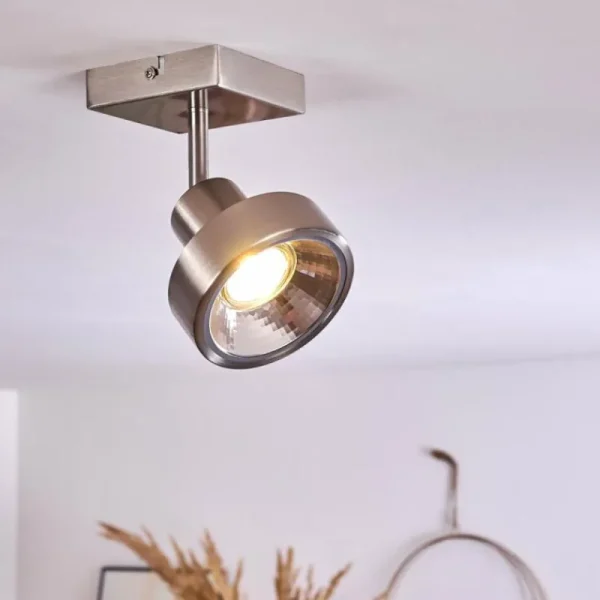 hofstein Plafonnier Chagres Nickel mat, 1 lumière* Lampes En Verre