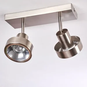 hofstein Plafonnier Chagres Nickel mat, 2 lumières* Lampes En Verre