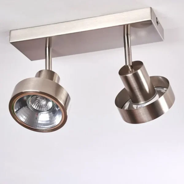 hofstein Plafonnier Chagres Nickel mat, 2 lumières* Lampes En Verre