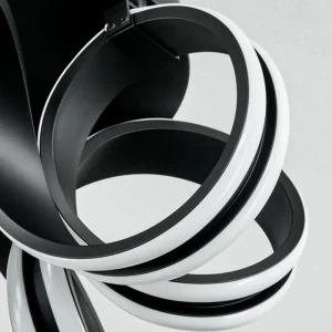hofstein Plafonnier Chapotia LED Noir, 1 lumière* Lampes Modernes