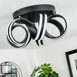 hofstein Plafonnier Chapotia LED Noir, 1 lumière* Lampes Modernes
