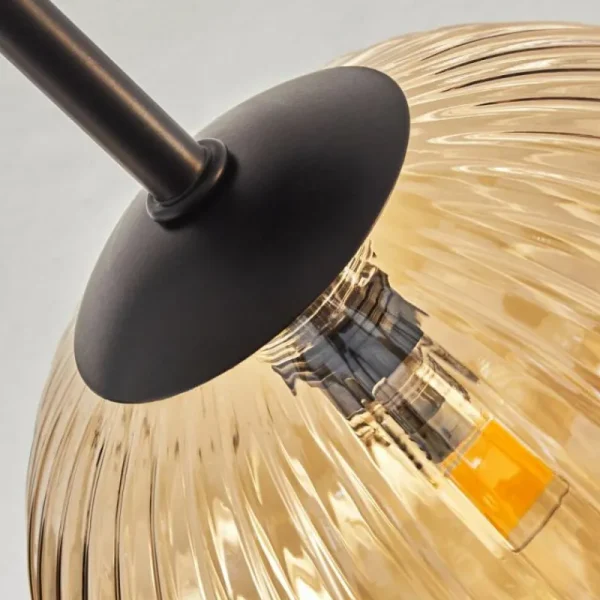 hofstein Plafonnier Chehalis Ambre, Fumé, 6 lumières* Lampes Modernes