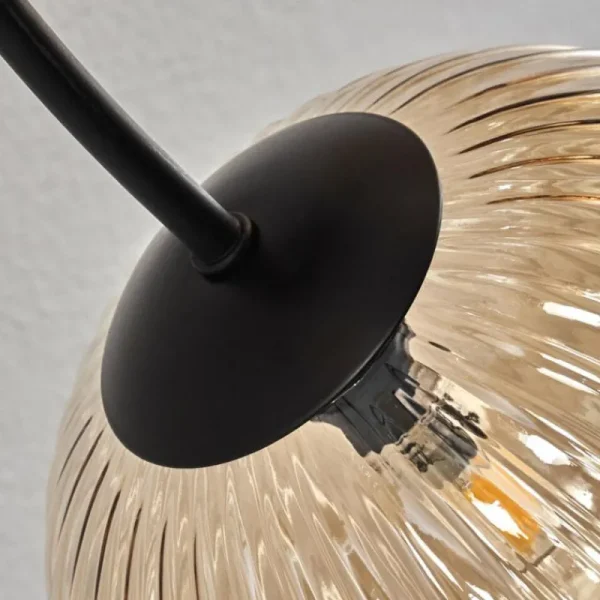 hofstein Plafonnier Chehalis Ambre, 6 lumières* Lampes En Verre