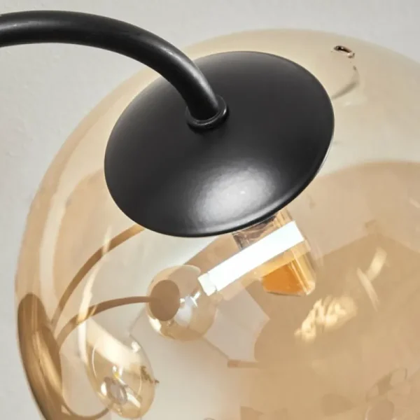 hofstein Plafonnier Chehalis Ambre, Clair, 6 lumières* Lampes En Verre