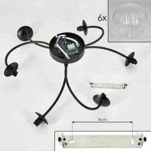 hofstein Plafonnier Chehalis Clair, 6 lumières* Lampes En Verre