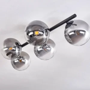 hofstein Plafonnier Chehalis Clair, Fumé, 5 lumières* Lampes Modernes
