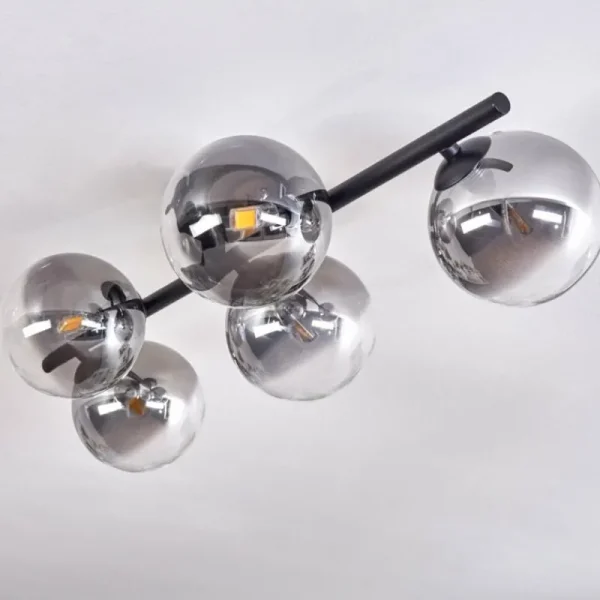hofstein Plafonnier Chehalis Clair, Fumé, 5 lumières* Lampes Modernes