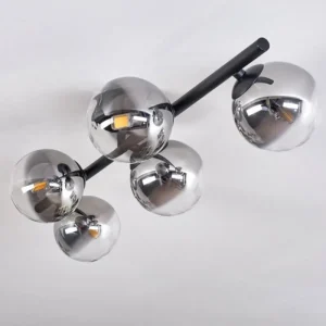 hofstein Plafonnier Chehalis Clair, Fumé, 5 lumières* Lampes Modernes