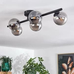hofstein Plafonnier Chehalis Fumé, 5 lumières* Lampes Modernes