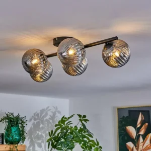 hofstein Plafonnier Chehalis Fumé, 5 lumières* Lampes Modernes