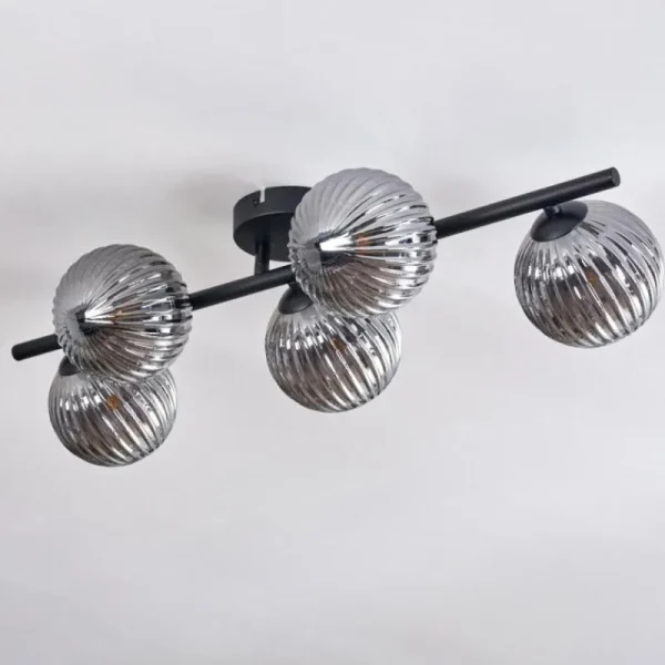 hofstein Plafonnier Chehalis Fumé, 5 lumières* Lampes Modernes