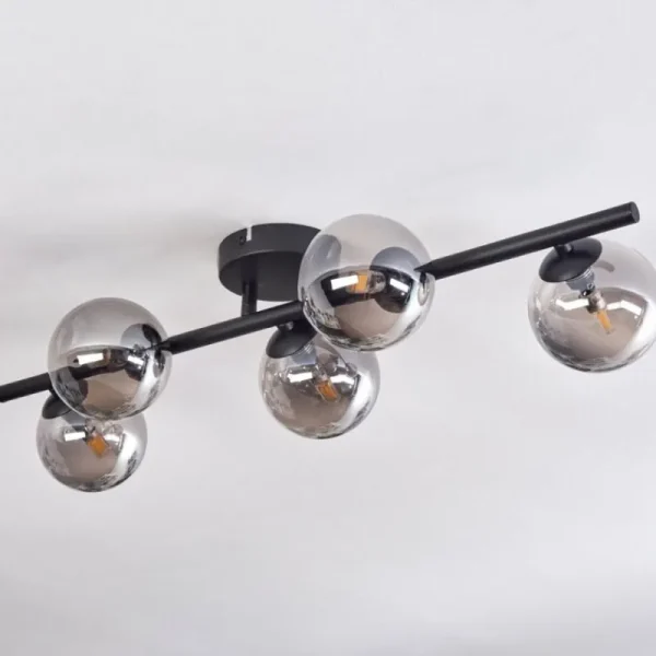 hofstein Plafonnier Chehalis Fumé, 5 lumières* Lampes Modernes