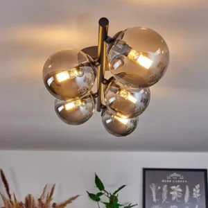 hofstein Plafonnier Chehalis Fumé, 5 lumières* Lampes Modernes