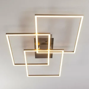 hofstein Plafonnier Cheka LED Aluminium, 3 lumières, Télécommandes* Lampes Modernes