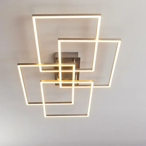 hofstein Plafonnier Cheka LED Aluminium, 4 lumières, Télécommandes* Lampes Modernes