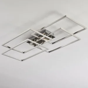 hofstein Plafonnier Cheka LED Aluminium, 4 lumières, Télécommandes* Lampes Modernes