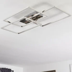 hofstein Plafonnier Cheka LED Aluminium, 3 lumières, Télécommandes* Lampes Modernes