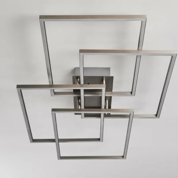 hofstein Plafonnier Cheka LED Aluminium, 4 lumières, Télécommandes* Lampes Modernes