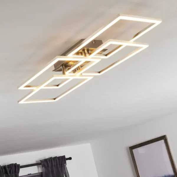 hofstein Plafonnier Cheka LED Aluminium, 4 lumières* Lampes Modernes