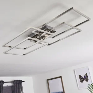 hofstein Plafonnier Cheka LED Aluminium, 4 lumières, Télécommandes* Lampes Modernes
