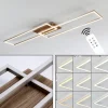 hofstein Plafonnier Cheka LED Brun, Nickel mat, 2 lumières, Télécommandes* Lampes Modernes