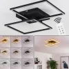 hofstein Plafonnier Cheka LED Noir, 2 lumières, Télécommandes* Lampes Modernes