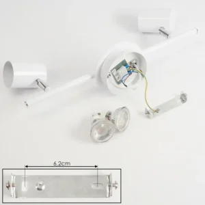hofstein Plafonnier Chennai LED Chrome, Blanc, 2 lumières* Lampes Modernes