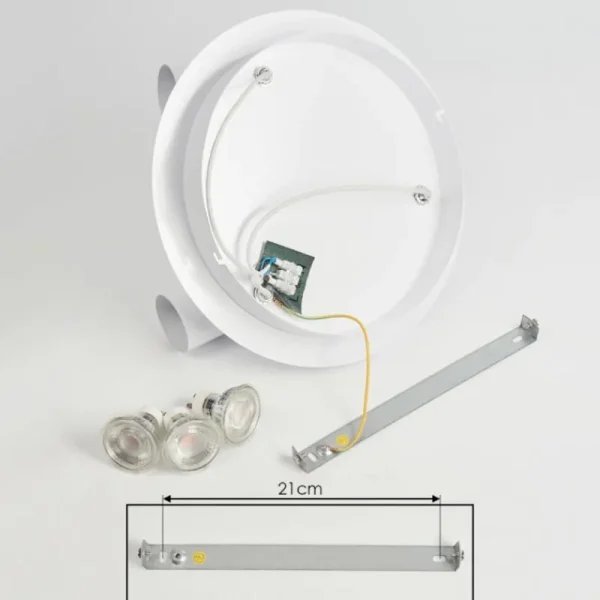 hofstein Plafonnier Chennai LED Chrome, Blanc, 3 lumières* Lampes Modernes