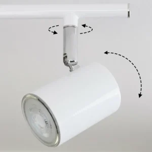 hofstein Plafonnier Chennai LED Chrome, Blanc, 2 lumières* Lampes Modernes