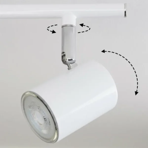 hofstein Plafonnier Chennai LED Chrome, Blanc, 2 lumières* Lampes Modernes