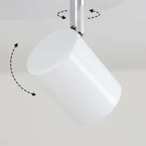 hofstein Plafonnier Chennai LED Chrome, Blanc, 3 lumières* Lampes Modernes