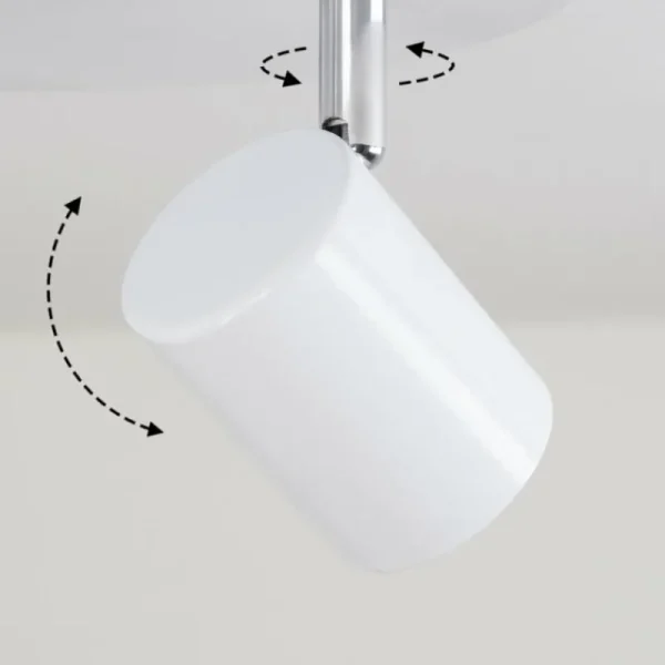 hofstein Plafonnier Chennai LED Chrome, Blanc, 3 lumières* Lampes Modernes