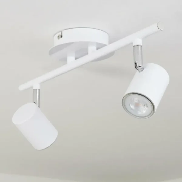 hofstein Plafonnier Chennai LED Chrome, Blanc, 2 lumières* Lampes Modernes