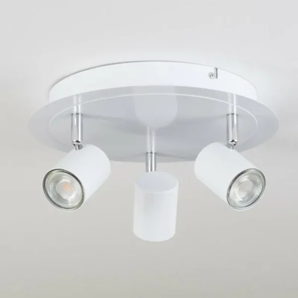 hofstein Plafonnier Chennai LED Chrome, Blanc, 3 lumières* Lampes Modernes