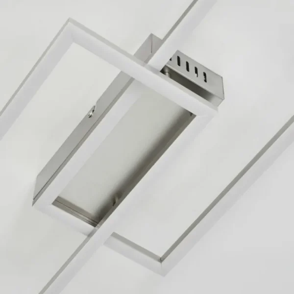 hofstein Plafonnier Chilkat LED Nickel mat, 1 lumière* Lampes Modernes