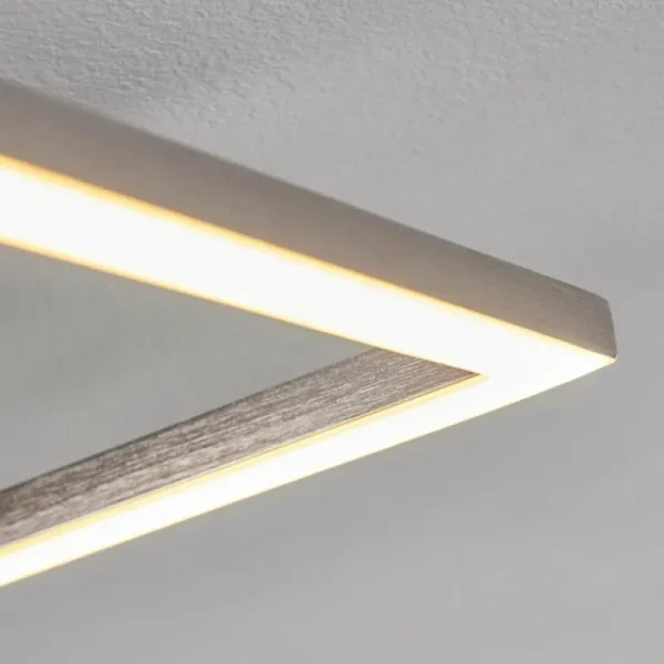 hofstein Plafonnier Chilkat LED Nickel mat, 1 lumière* Lampes Modernes
