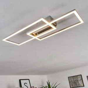 hofstein Plafonnier Chilkat LED Nickel mat, 1 lumière* Lampes Modernes