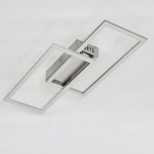 hofstein Plafonnier Chilkat LED Nickel mat, 1 lumière* Lampes Modernes