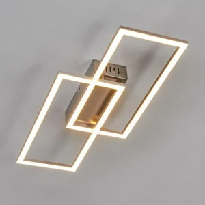 hofstein Plafonnier Chilkat LED Nickel mat, 1 lumière* Lampes Modernes