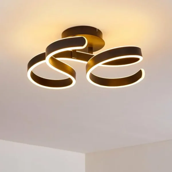 hofstein Plafonnier Chippewa LED Noir, 1 lumière* Lampes Modernes