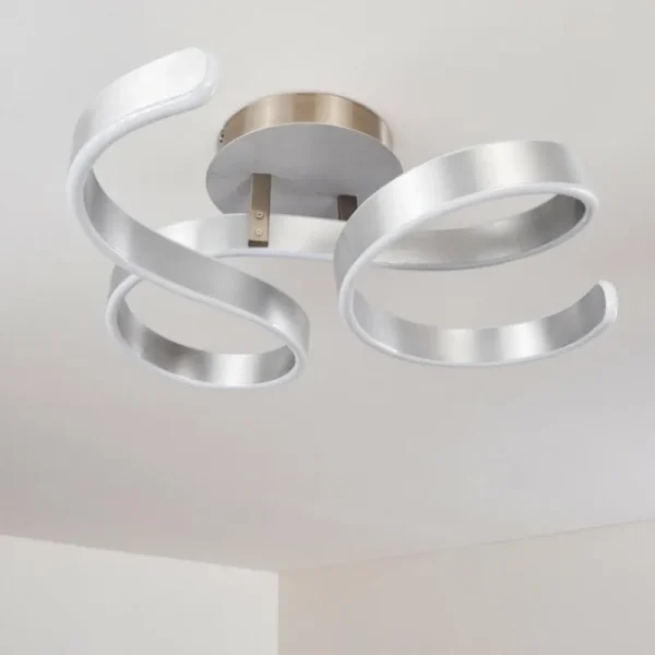 hofstein Plafonnier Chippewa LED Nickel mat, 1 lumière* Lampes Modernes