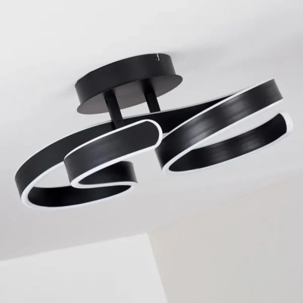 hofstein Plafonnier Chippewa LED Noir, 1 lumière* Lampes Modernes