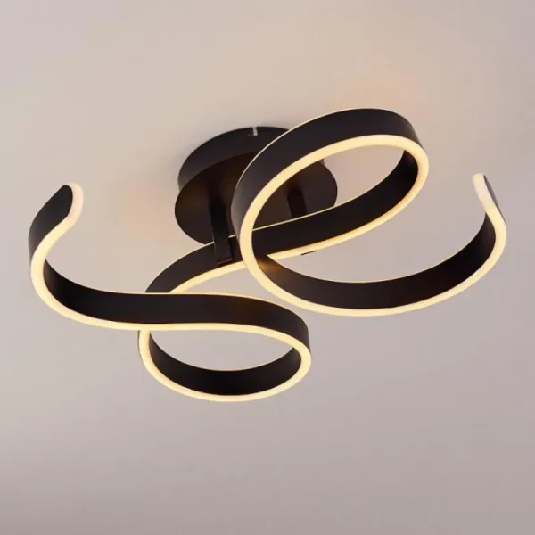 hofstein Plafonnier Chippewa LED Noir, 1 lumière* Lampes Modernes