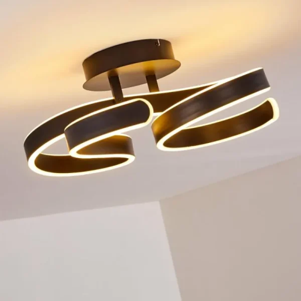 hofstein Plafonnier Chippewa LED Noir, 1 lumière* Lampes Modernes